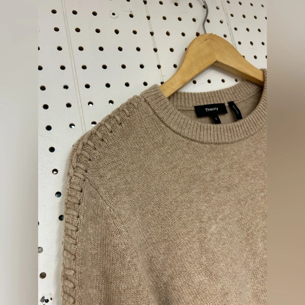 Theory Blanket Stitch  Crew Neck Sweater